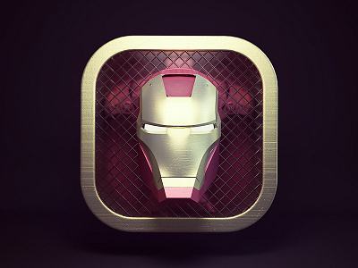 Ironman 3d 3dsmax app design game icon ios ironman photoshop render webshocker