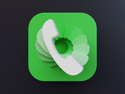 Dialer icon - V2 3d app chat design dialer icon ios webshocker
