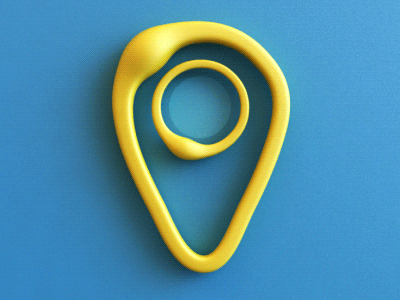 Icon 3d animation element3d icon location loop pin render webshocker