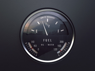 Fuel Gauge 3d design fuel gauge interface old render retro ui vintage webshocker