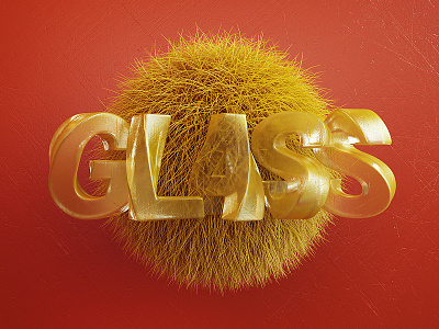 Glass 3d art design font glass lettering print shader title webshocker