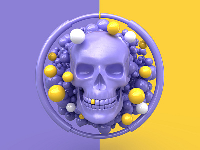 Skull - Art Print 3d abstract art print design render skull webshocker