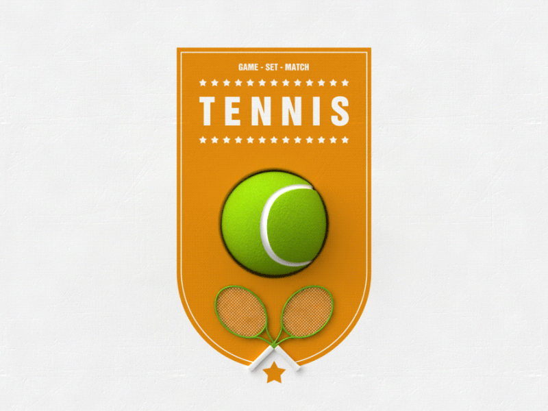 Tennis 3d animation ball icon sport tennis webshocker