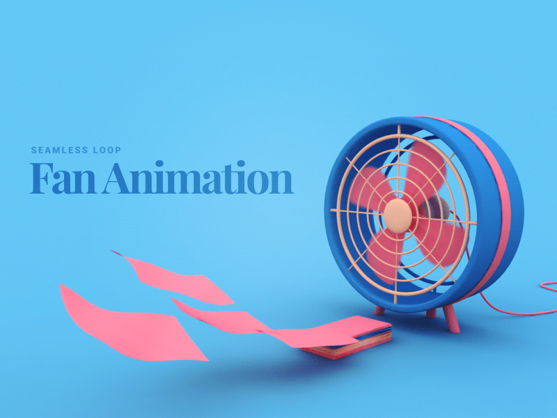 Fan Seamless Loop 3d animation design fan loop render seamless webshocker