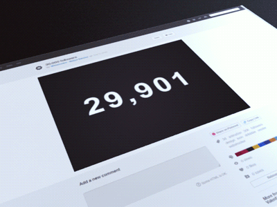 30k - BOOOM 30k 3d animation dribbble followers webshocker