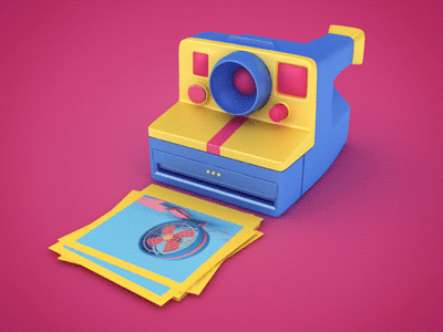 Polaroid Animation 3d animation camera loop photo polaroid render seamless webshocker
