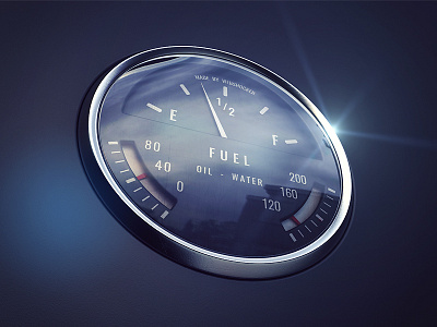 Fuel Gauge - Perspective 3d 3dsmax design fuel gauge photoshop render ui vray webshocker