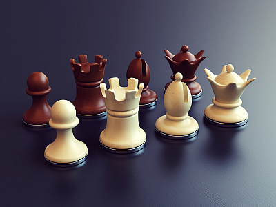 Chess 3d bishop chess design figures pawn product queen rook webshocker