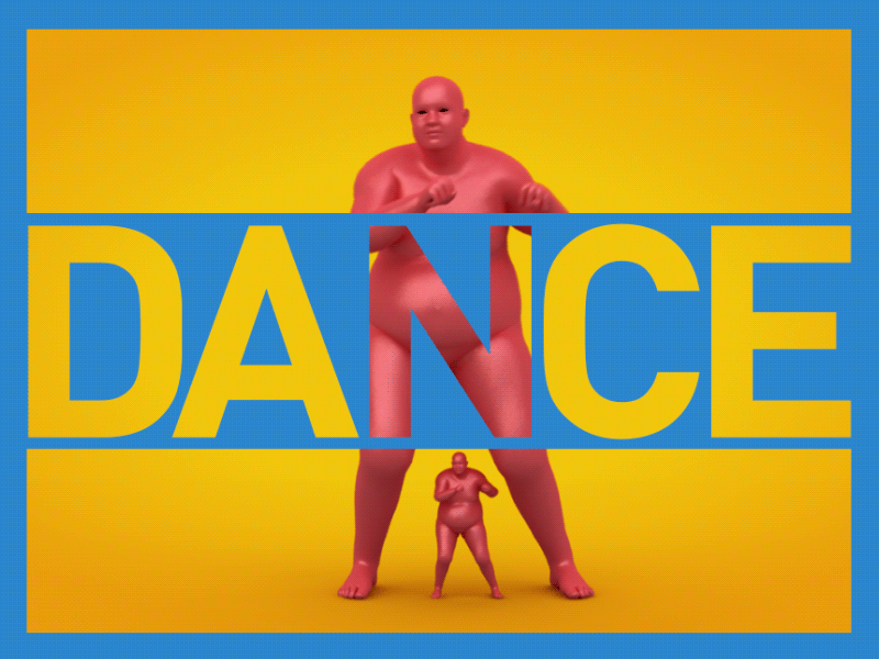 Dance 3d animation dance design render title webshocker