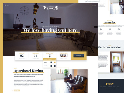 Aparthotel Website design hotel tourism travel ui ux webshocker website