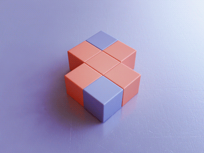 Cubes III 3d animation clean cubes design loop preloader render webshocker