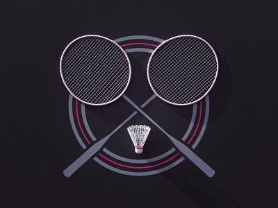 2d / 3d 2d 3d art badminton design icon render sport webshocker