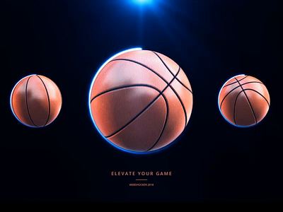 Balls 3d animation basketball design dribbble icon render sport webshocker