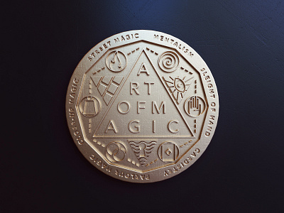Coin - Art of Magic 3d coin design icon logo render webshocker
