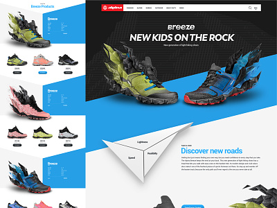Breeze - Complete alpina breeze design hiking product shoes sport ui ux webdesign webshocker website