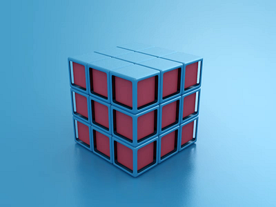 Cubes 3d abstract animation design icon loop render webshocker website