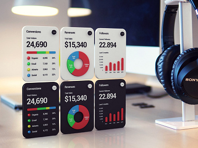 3d Dashboard - Bright/Dark 3d 3ds max analytics ar chart dashboard design render ui unity unreal engine 4 webshocker