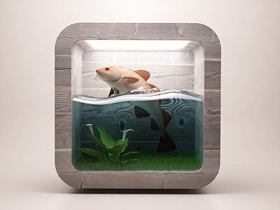 Fish ios icon webshocker 3d ios icon design fish