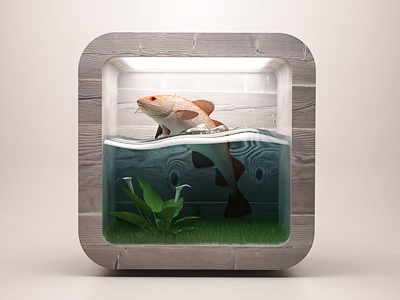 Fish ios icon 3d design fish icon ios webshocker