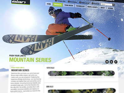 WIP design products skis website