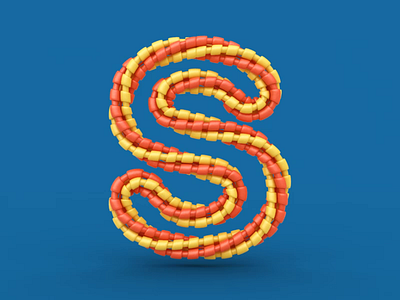 S 3d animation design font icon lettering loop render webshocker