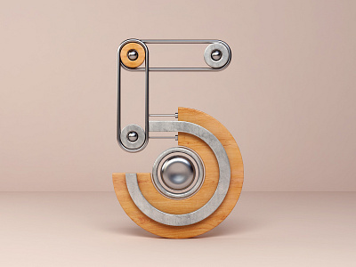 5 3d 3d modeling 3dsmax 5 abstract design icon number render type vray webshocker