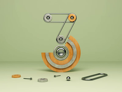 3 - 5 3d 3dsmax abstract animation design loop numbers render typography vray webshocker