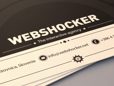 Webshocker business card concept agency business card contact design webshocker