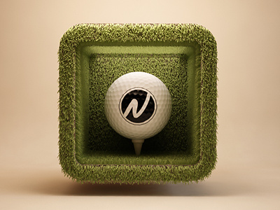 Golf 3d app design golf icon ios photoshop webshocker