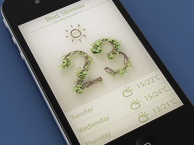 Weather 3d app design iphone weather webshocker