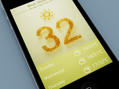 Weather Summer app design ios summer weather webshocker
