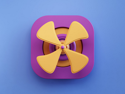 Icon 3d android app design fan game icon ios render vent webshocker