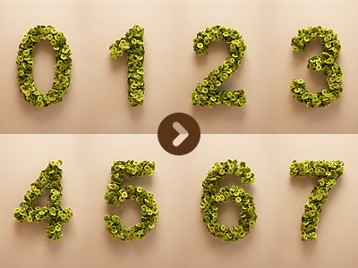 Weather - Number Animation - Spring 3d animation app design ios number photoshop spring weather webshocker
