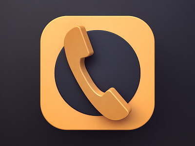 Dial icon 3d android call design dial dialer icon ios phone render webshocker