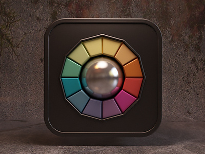 iColorama icon 3d design icon ios photoshop webshocker