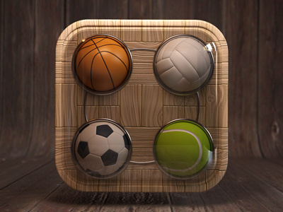 4 Balls 3d balls design icon ios photoshop sport webshocker