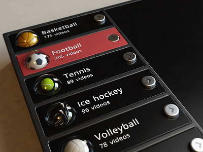 Categories Video Player 3d buttons categories chrome metal photoshop player sport video webshocker