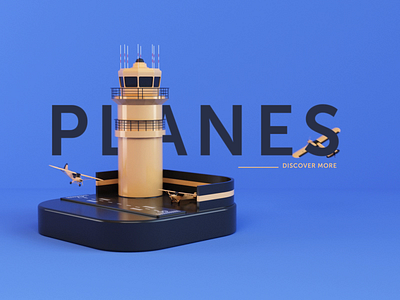 Planes - animated cover 3d animation cover design flying landing loop planes render webshocker website