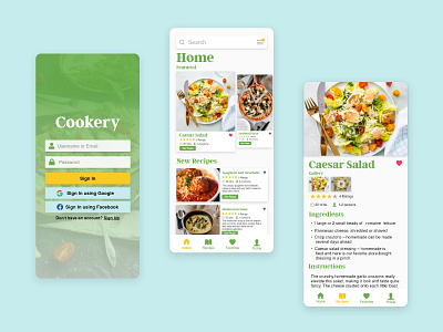 Cookery Cookbook App Prototype app cook cooking cuisine food food app food app ui mobile mobile app mobile app design mobile design ui ui design uidesign uiux design uiuxdesign