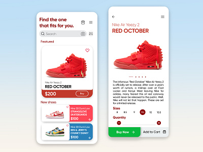 Sneaker App Design Prototype