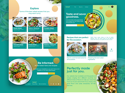 Salad Cookbook Landing Page Prototype