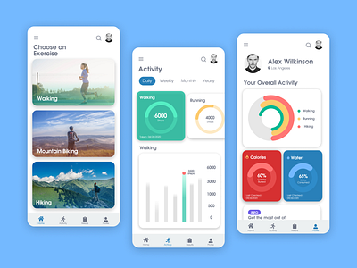 Fitness App Prototype Design exercise exercises exercising fit fitness fitness app health mobile mobile app mobile app design mobile design mobile ui modern modern design ui ui ux ui design uidesign uiux