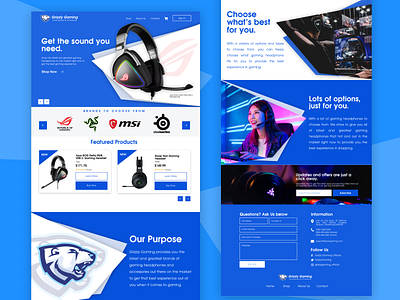 Gaming Headphones and  Acessories Website Redesign