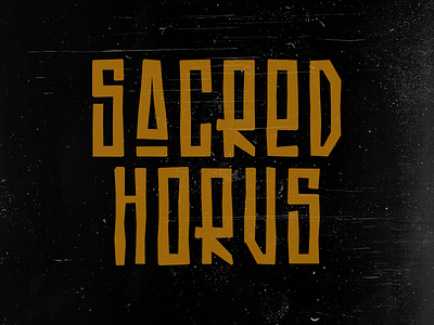 Logo Sacred Horus horus lettering tshirt