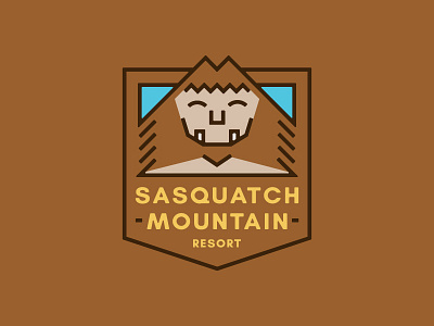 Sasquatch Mountain Resort line logo mountain resort sasquatch