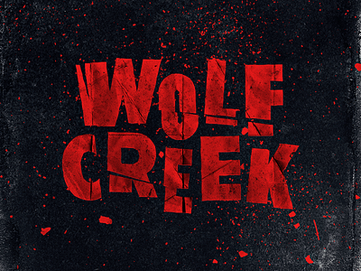 Wolf Creek creek grunge horror lettering wolf