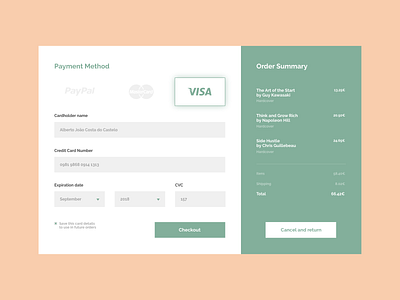 Daily UI #002 - Checkout