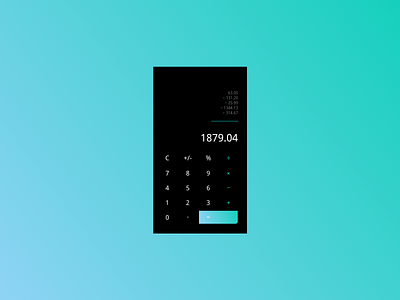 Daily UI #004 - Calculator adobexd app blue calculator dailyui futuristic minimal ui