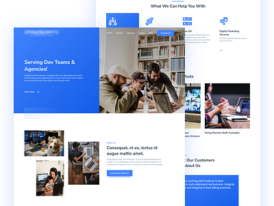 Recruitment Talent Agency Landin Page blue design figma landing page landingpage paisadutch recruitment talent ui ux web design