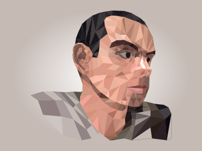 Me lowpoly mosaic photo polygon portrait vector